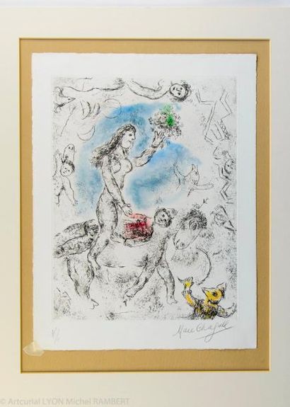 Marc CHAGALL (1887-1985). Le cirque. Eau-forte...