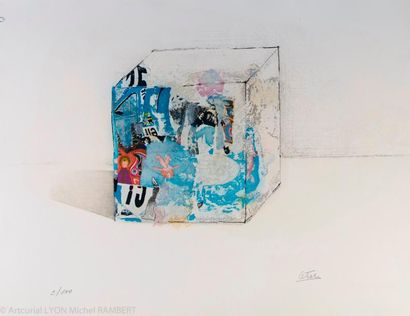 CÉSAR (1921-1998). Compression. Lithographie...