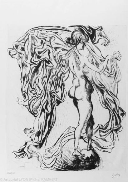 Renato GUTTUSO (1911-1987). Fortuna. Eau-forte...