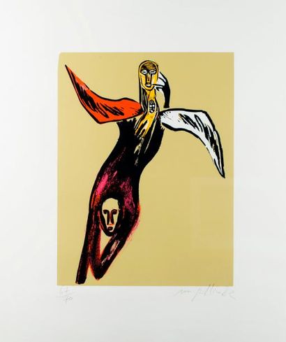 Mimmo PALADINO (1948). Figura, 1982. Sérigraphie...