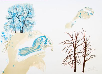 Salvador DALI (1904-1989). L'hiver. Lithographie...