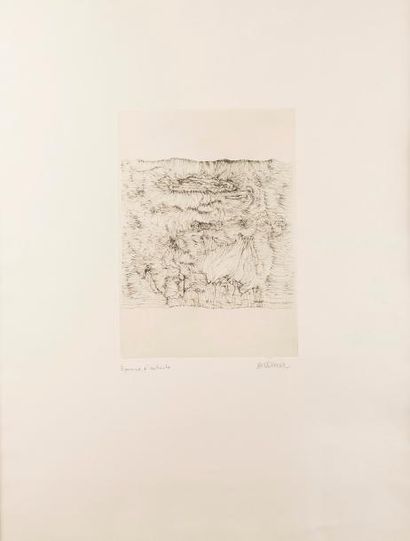 Hans BELLMER (1902-1975). Paysage. Eau-forte...