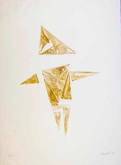 Lynn CHADWICK (1914-2003). Figure. Lithographie...