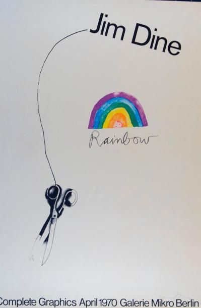 Jim DINE (1935). Scissors and rainbow. Affiche...