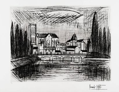 Bernard BUFFET (1928-1999), La Marne à Meaux....