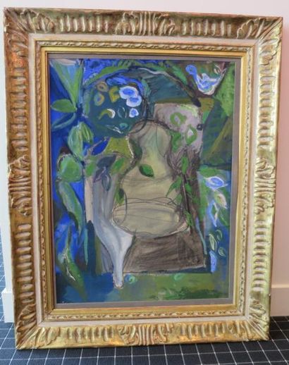 Ecole XXe siècle. Nature morte. Aquarelle,...