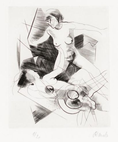 René MELS (1909 - 1977)
Erotisme. Eau-forte...