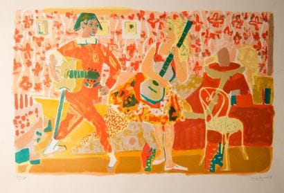 Roger BEZOMBES (1913 - 1994)
Lot de 3 lithographies.
-...