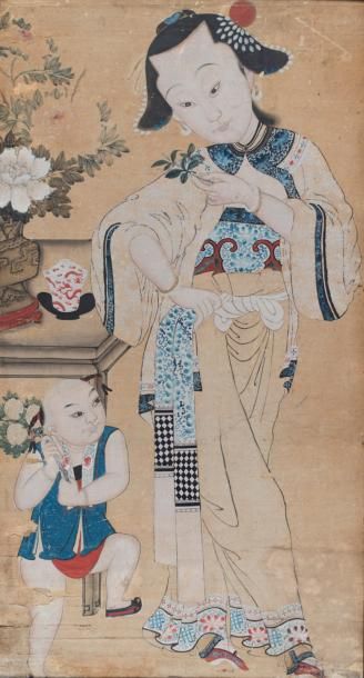 CHINE, début du XXème siècle
Deux peintures...