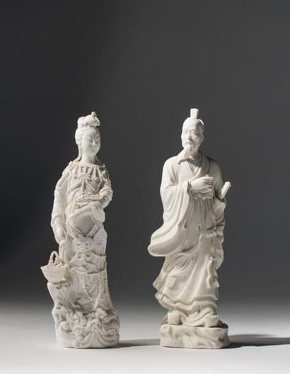 CHINE
Couple en blanc de Chine. moderne.
H:...
