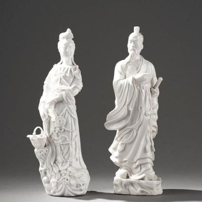 CHINE
Couple en blanc de Chine. moderne.
H:...