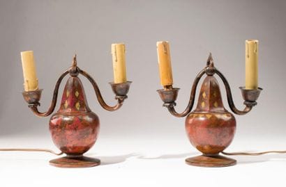 Théodore CHANUT (1872 -?)
Paire de lampes...
