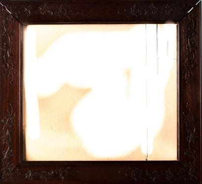 Cadre rectangulaire à fond plat en bois exotique...