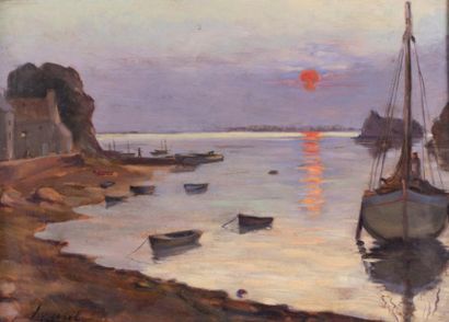 Louis MOREL (1887 - 1975)
Marine bretonne.
Huile...