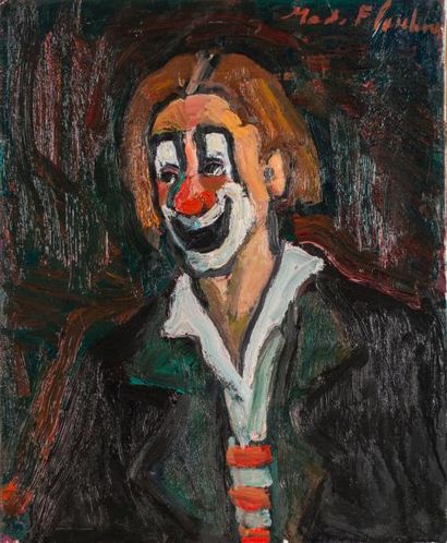 Madeleine FLASCHNER (née en 1933)
Le clown.
Huile...