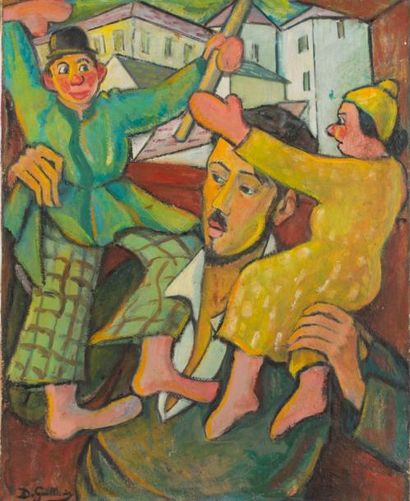 D. GUILLERMIER (XXème siècle)
Les marionnettes.
Huile...