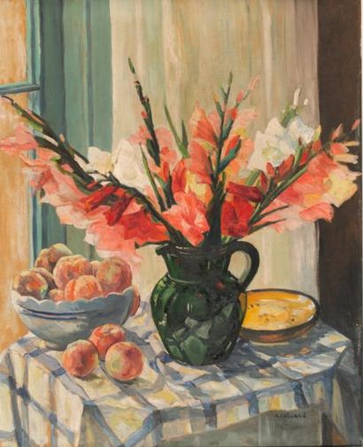 A. COLLIARD
Bouquet de glaïeul.
Huile sur...