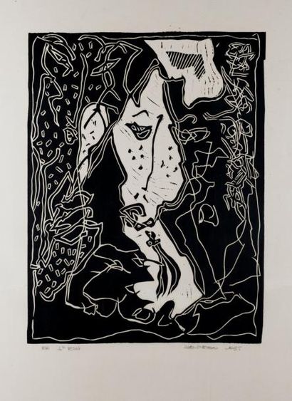 Jean-Marc SCANREIGH (1950)
Composition. Linogravure,...