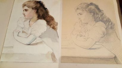 Ensemble de dessins et gravures fin XIXe...