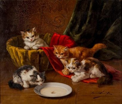 Alfred Arthur BRUNEL DE NEUVILLE (1852-1941)
Chatons,...