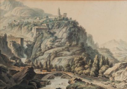 Fleury EPINAT (1764-1830)
Paysage animé avec...