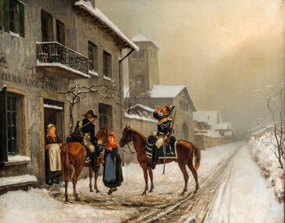 Théodore LEVIGNE (1848-1912)
Poste à Noirétable.
Huile...