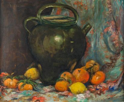 MARICHET
Nature morte.
Huile sur toile, signée...