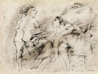 Gilbert PASTOR (1932-2015)
Etudes de nus....