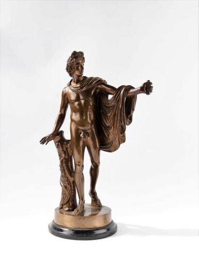 Apollon du Belvédère. Epreuve en bronze à...