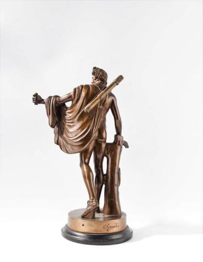 Apollon du Belvédère. Epreuve en bronze à...