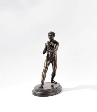 Lutteur, d'après l'antique. Epreuve en bronze...