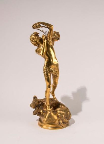 Henri PEINTE (1845-1912). Orphée et Cerbère....