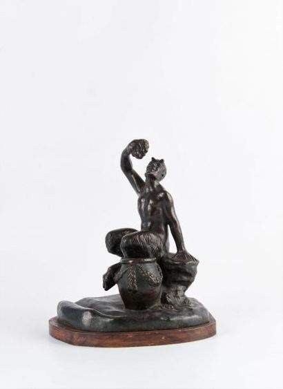 Faune à la grappe, dans le goût antique....