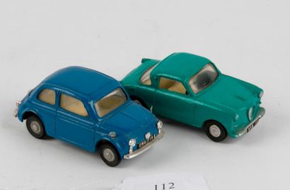 Spot- On, lot de 2 voitures, bon état : Fiat...