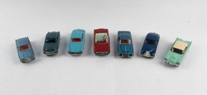 Corgi Toys, lot de 7 voitures sans boite,...