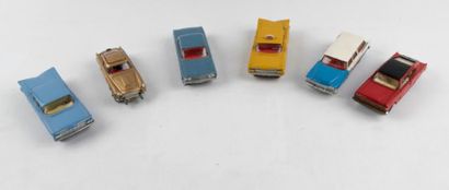 Corgi Toys, lot de 6 voitures sans boite,...