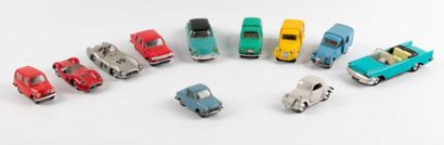 Norev, lot de 11 voitures, bon état : Fiat...