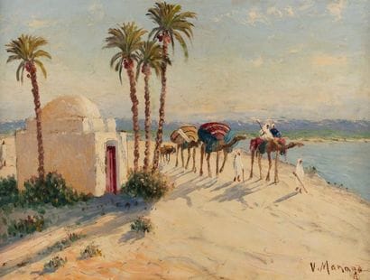 Vincent MANAGO (1880-1936)
Caravane de berbères,...