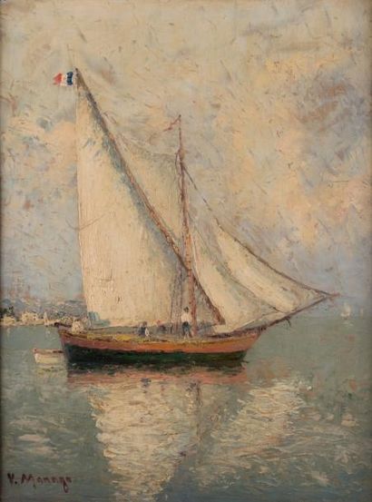 Vincent MANAGO (1880-1936)
Tartane.
Huile...