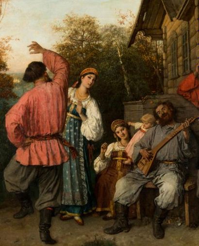 Isidore PATROIS (1815-1884)
Scène de liesse...