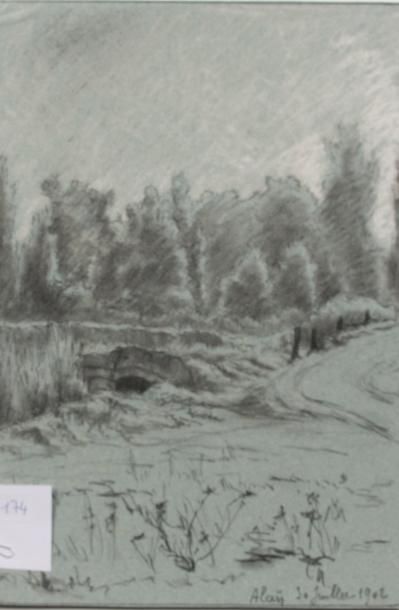 Léon BENOIT (1891-1907)
Paysage de rivière...