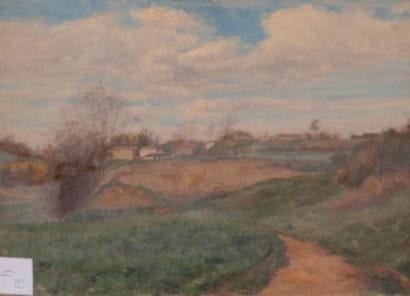 Léon BENOIT (1891-1907)
Paysage de chemin.
Huile...