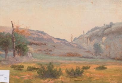 Léon BENOIT (1891-1907)
Paysage au printemps.
Huile...