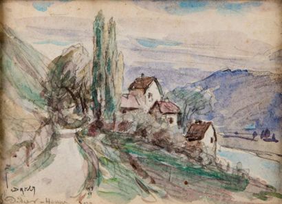 Joannès DREVET (1854-1940)
Saint-Didier.
Aquarelle,...