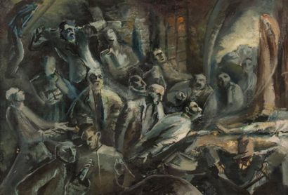 Jean ESPARBES (1899-1968)
La danse macabre.
Huile...