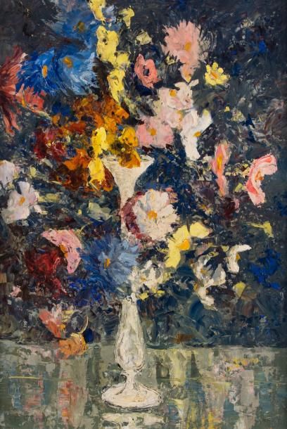 Paulette GENET (1892-1983)
Bouquet de fleurs.
Huile...