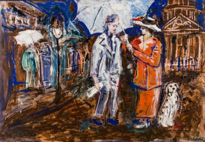Jacob GILDOR (1948)
Pluie à Paris, 1987.
Technique...