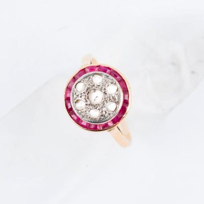 Bague rosace ancienne, années 1920-1930,...