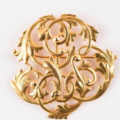 Importante broche composée de deux initiales...