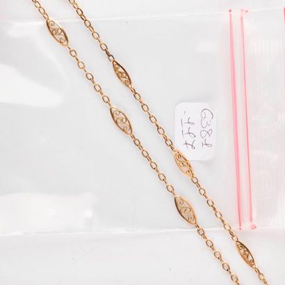 Collier à mailles ajourées en or jaune 750...